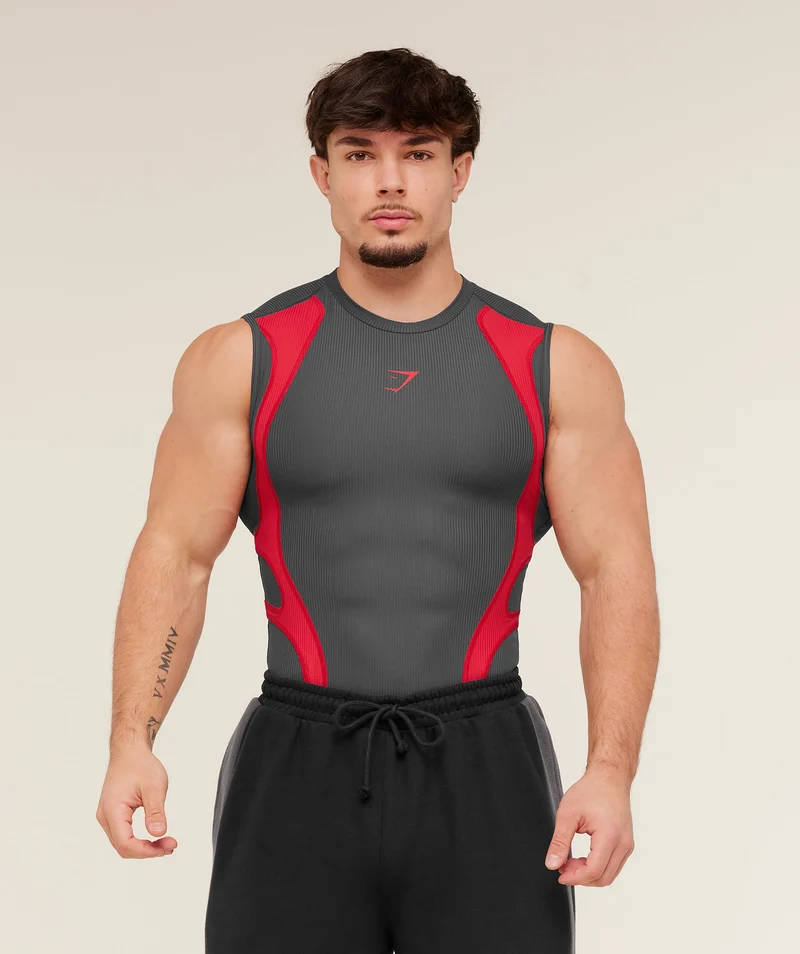 Gymshark GS x Carlos Tank Baselayer - Onyx Grey