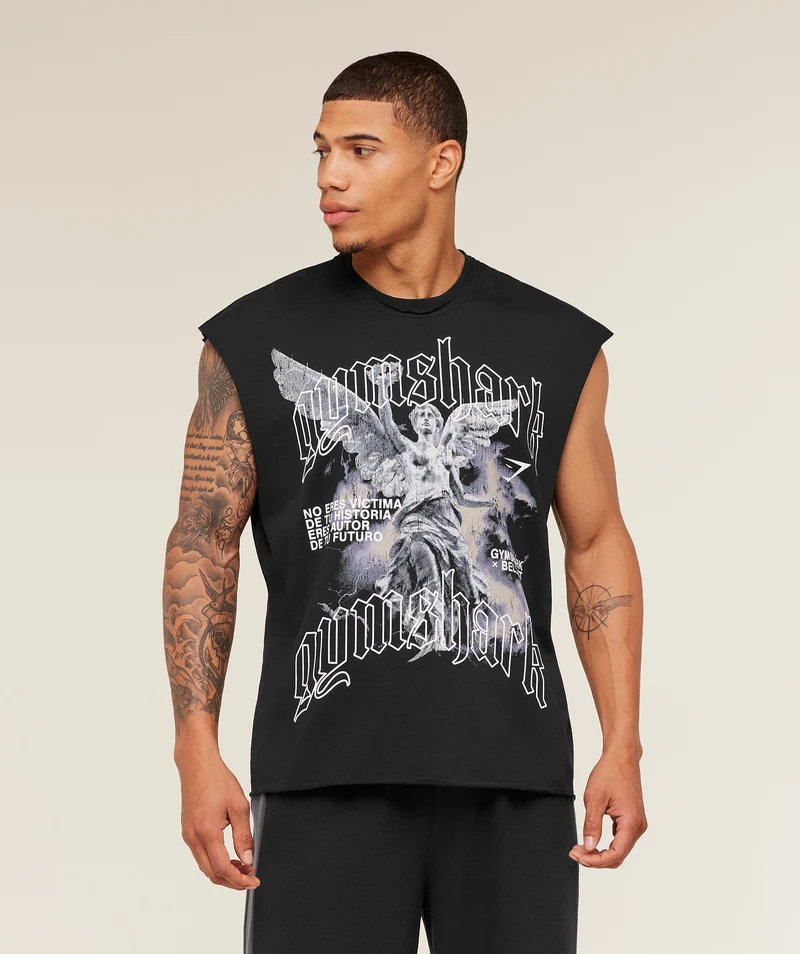 Gymshark GS x Carlos Cut off Tee - Black