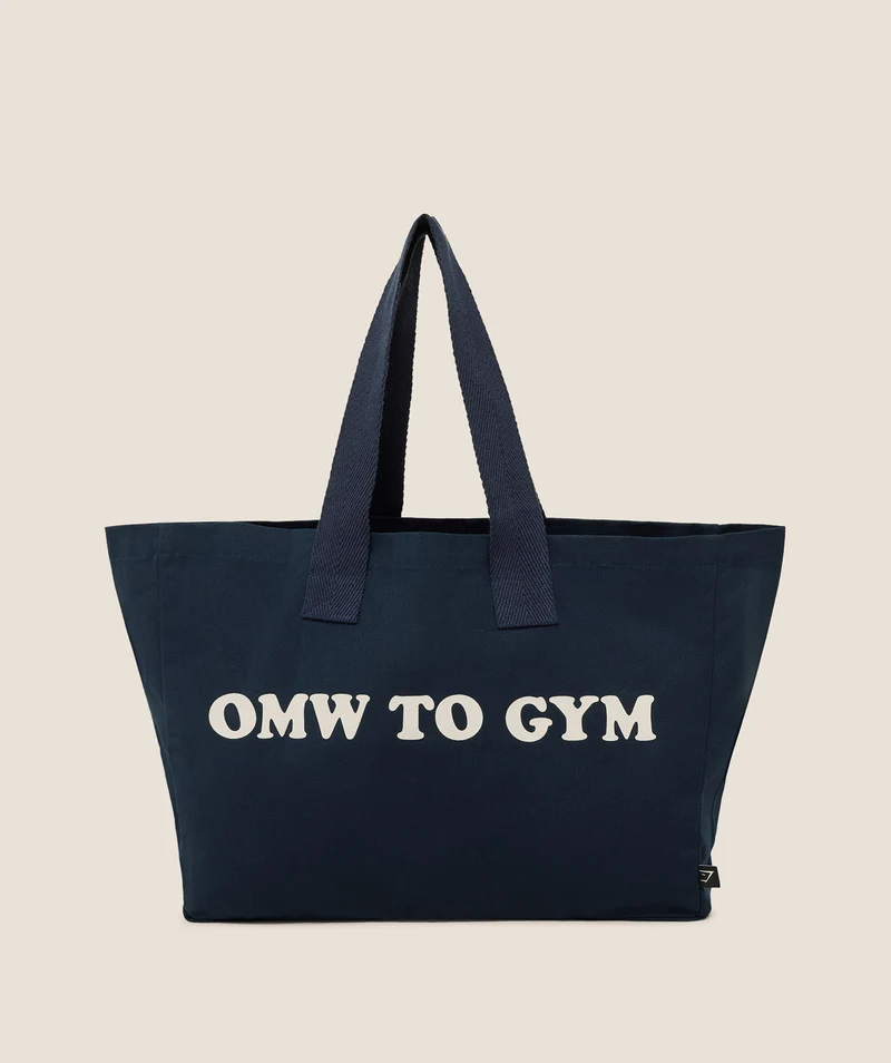 Gymshark Slogan Tote - Navy