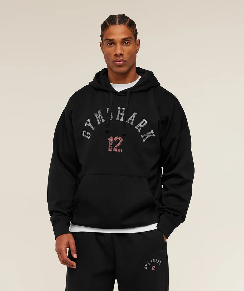 Gymshark 12 Graphic Hoodie - Black