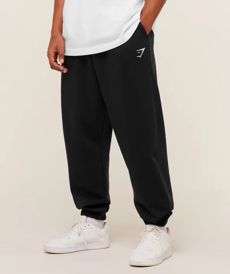 Gymshark Crest Oversized Jogger - Black