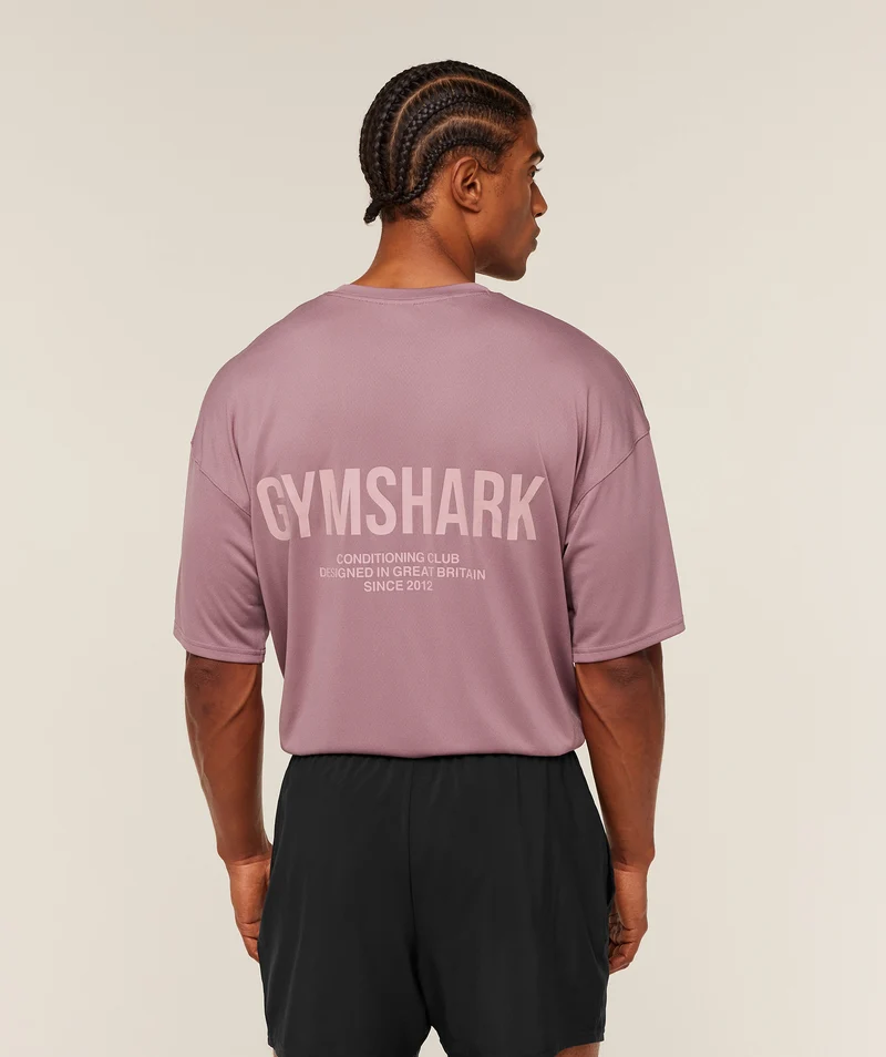 Gymshark Conditioning Club Oversized T-Shirt - Calm Pink/Light Pink