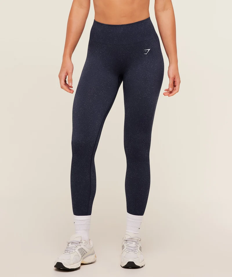 Gymshark Adapt Fleck Seamless Leggings - Heavy Blue/Iron Blue