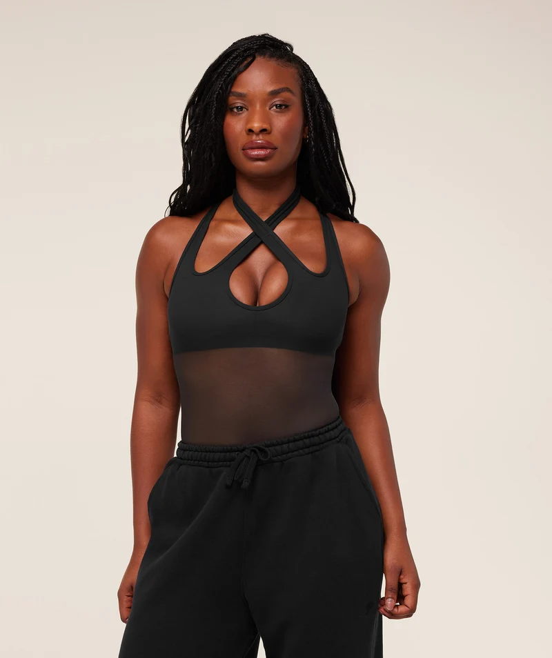 Gymshark Dark Energy Mesh Tank - Black