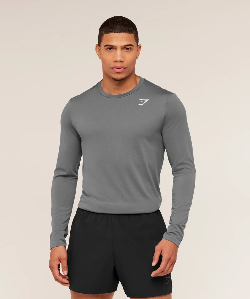 Gymshark Arrival Long Sleeve T-Shirt - Grey