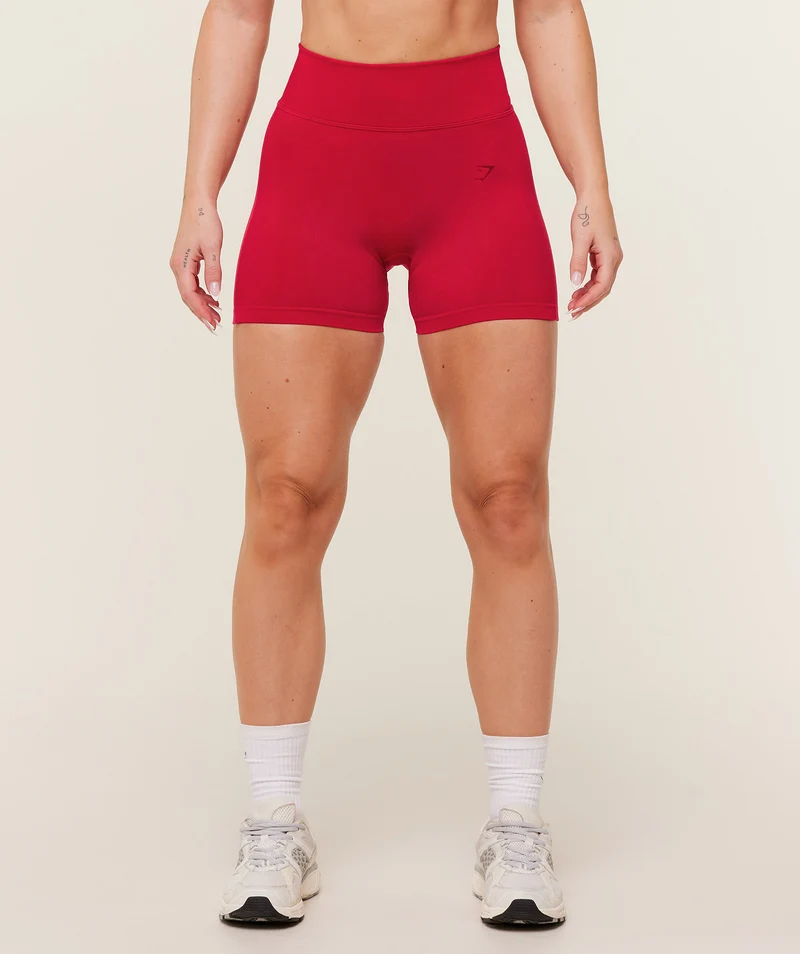 Gymshark Lift Seamless High-Rise Shorts - Carmine Red