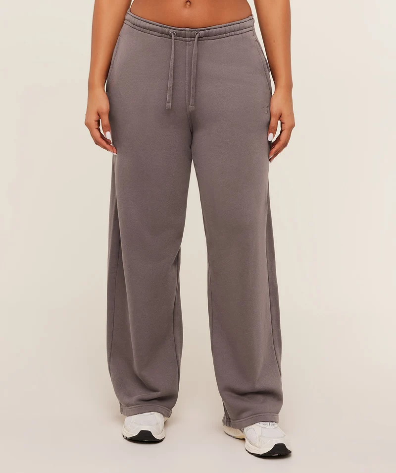 Gymshark Pump Straight Leg Pants - Cool Brown/Wash