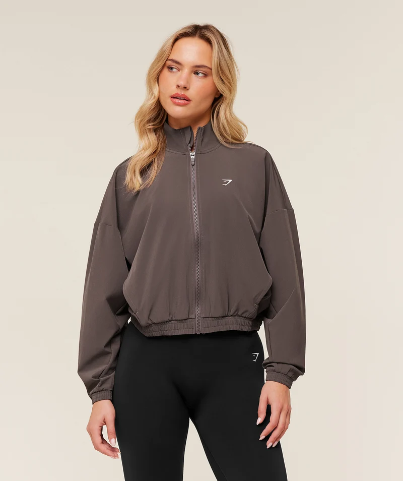 Gymshark Training Everyday Woven Jacket - Cool Brown