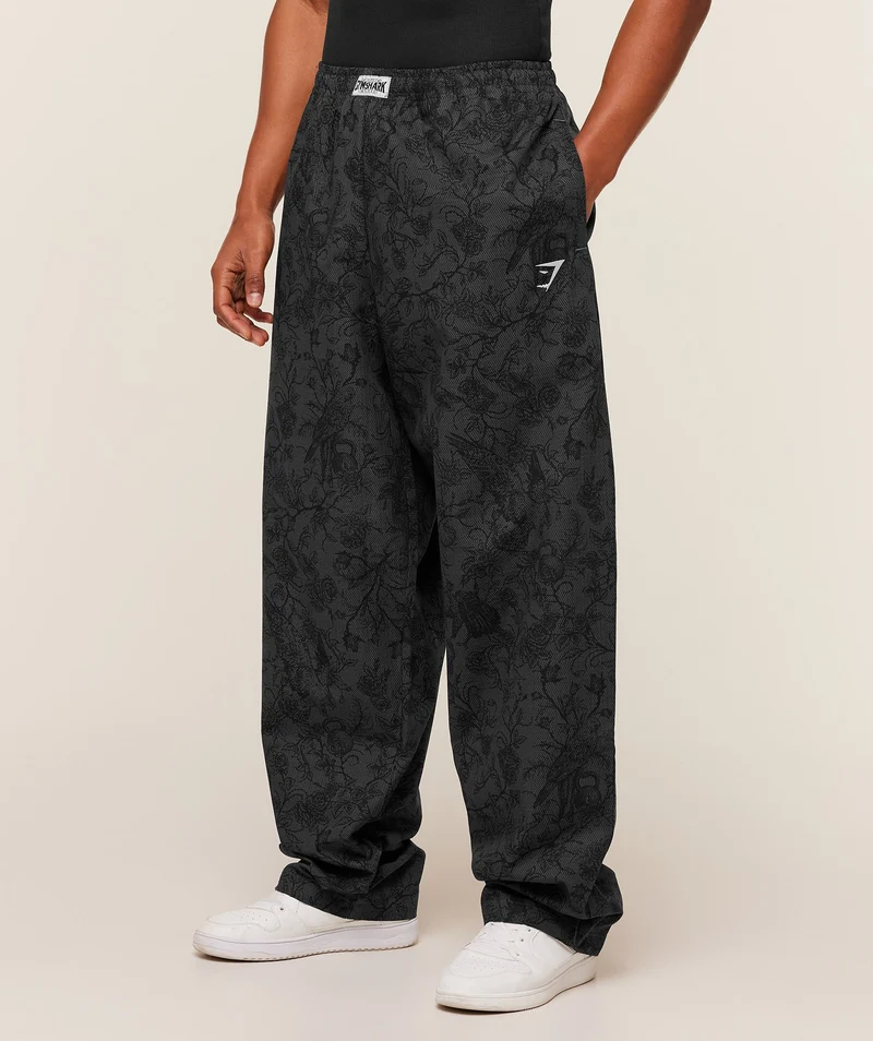 Gymshark Straight Leg Pumper Pants - Black/Onyx Grey