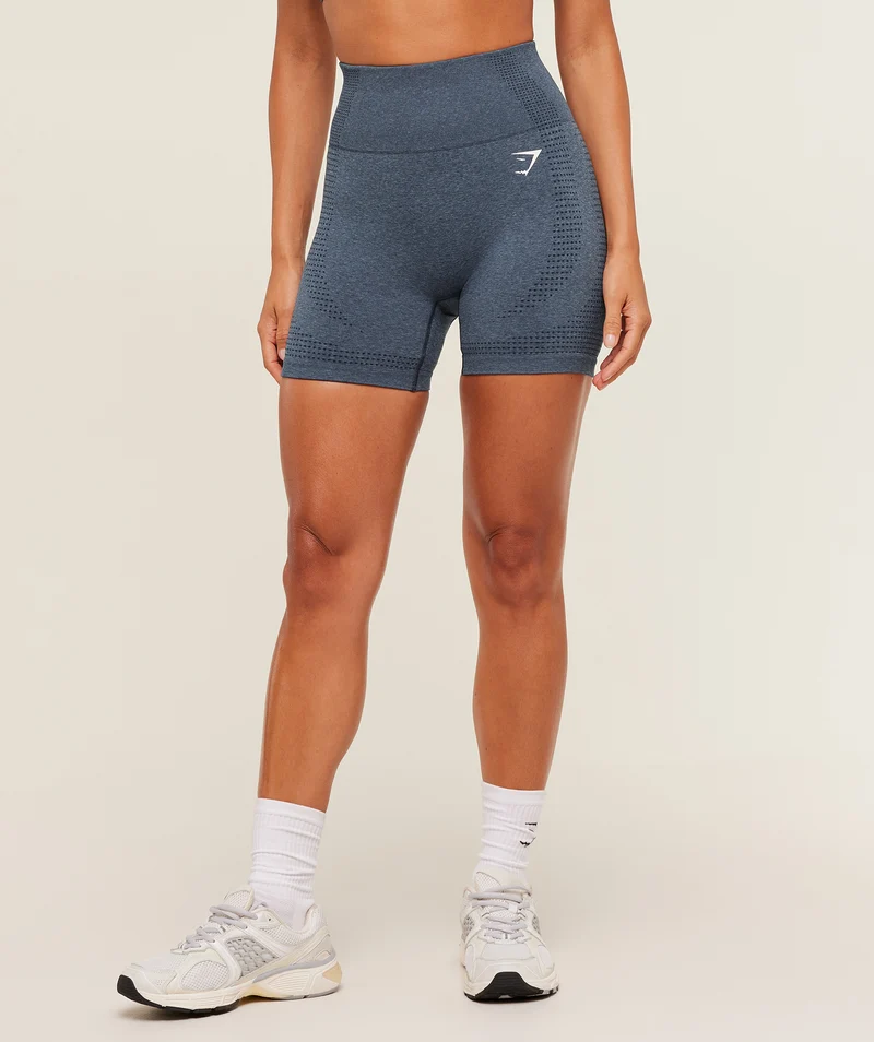 Gymshark Vital Seamless 2.0 Shorts - Stealth Blue/Marl