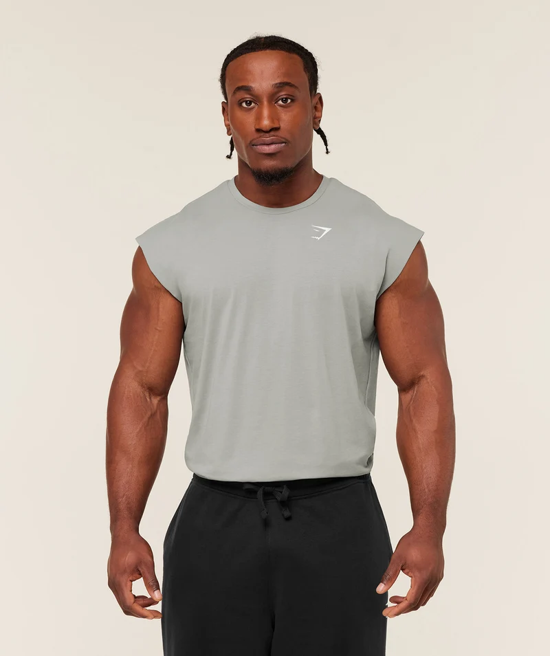 Gymshark Critical Cut Off Tank - Smokey Grey