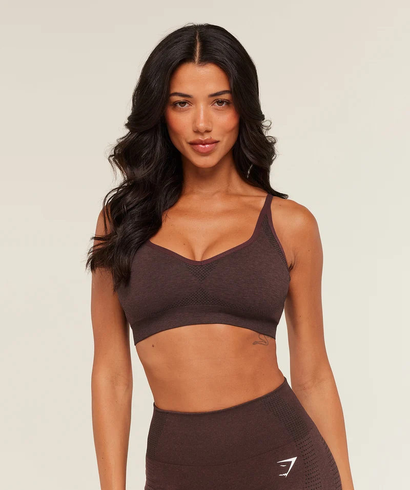 Gymshark Vital Sports Bra - Rich Maroon/Marl