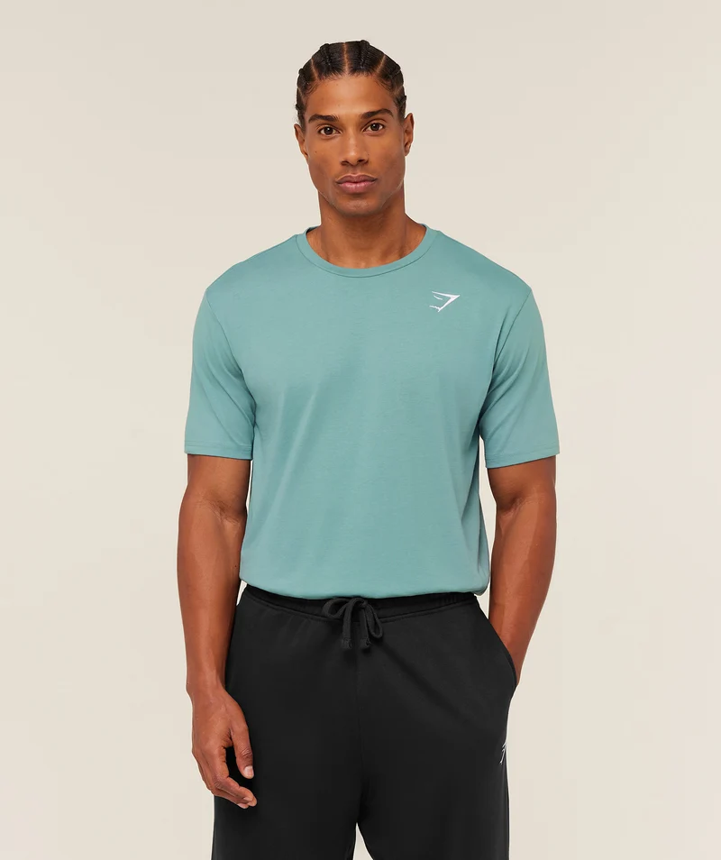 Gymshark Crest T-Shirt - Storm Blue
