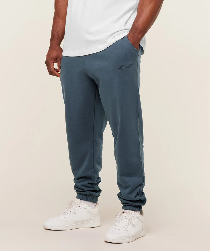 Gymshark Olde English Joggers - Stealth Blue