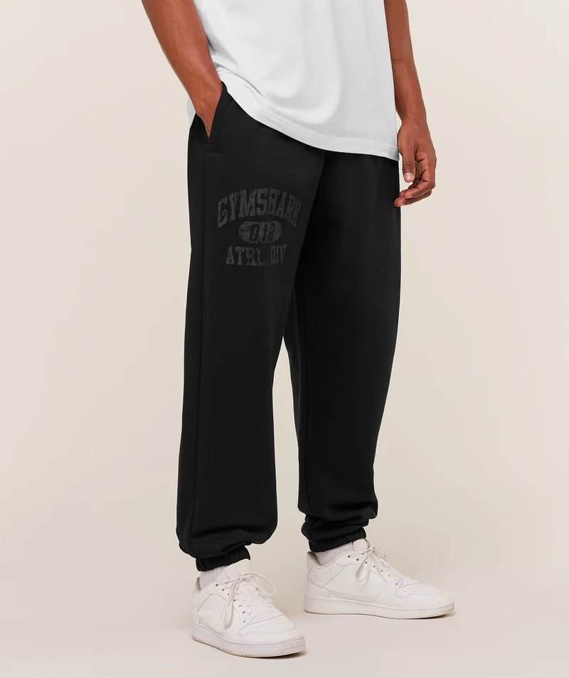 Gymshark Athletic Division Graphic Joggers - Black