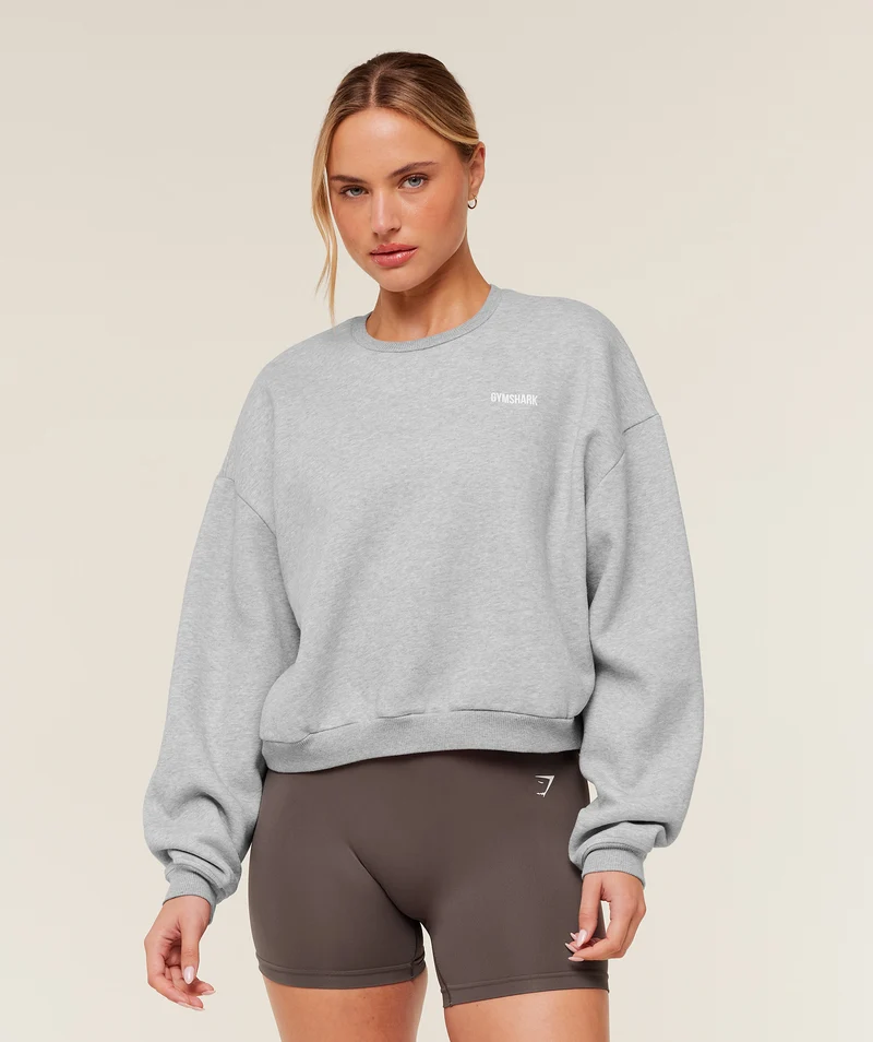 Gymshark Cosy Luxe Sweatshirt - Soft Grey Marl