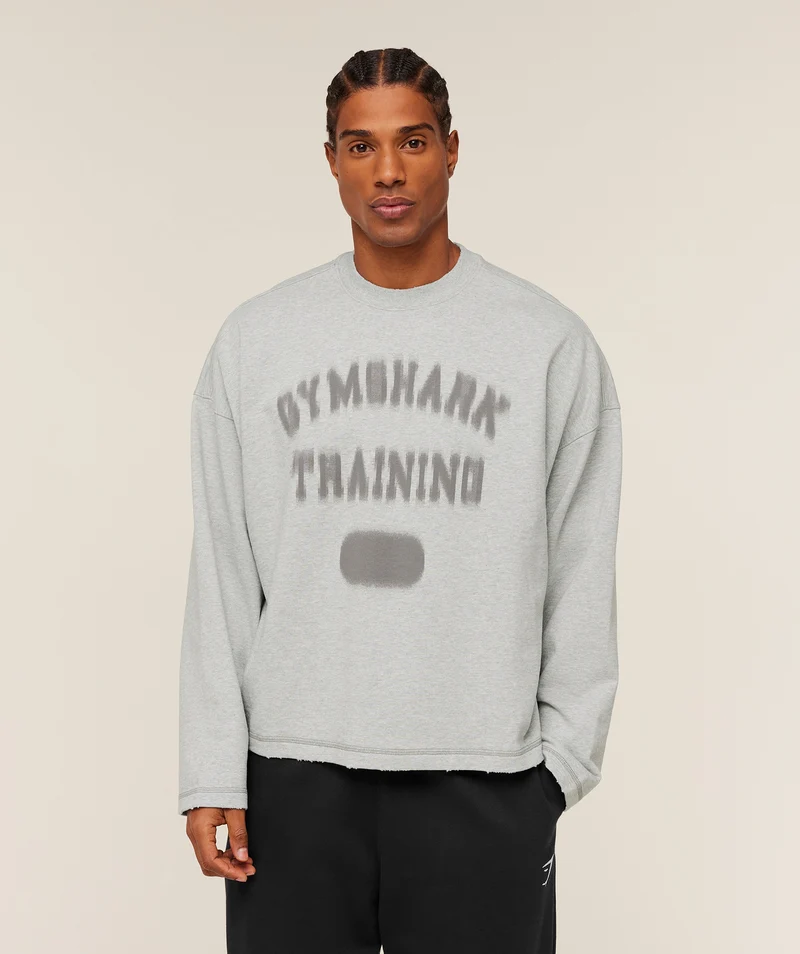 Gymshark Re-Rack Crew Neck Pullover - Soft Grey Marl