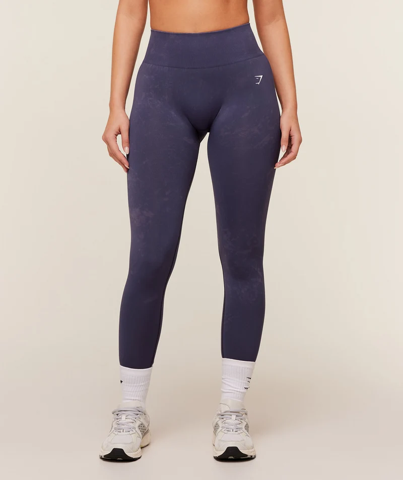 Gymshark Everyday Seamless Washed Legging - Midnight Purple/Wash