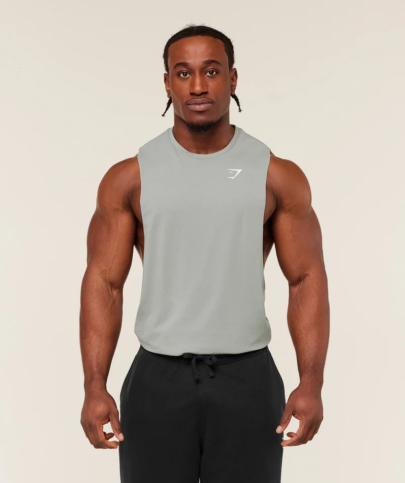 Gymshark Critical Drop Arm Tank - Smokey Grey