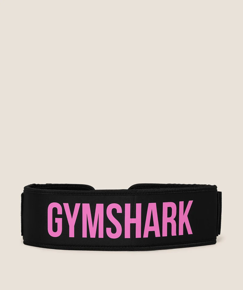 Gymshark Velcro Weightlifting Belt - Black/Focus Pink