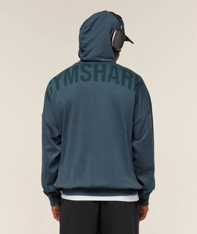 Gymshark Power Oversized Hoodie - Stealth Blue