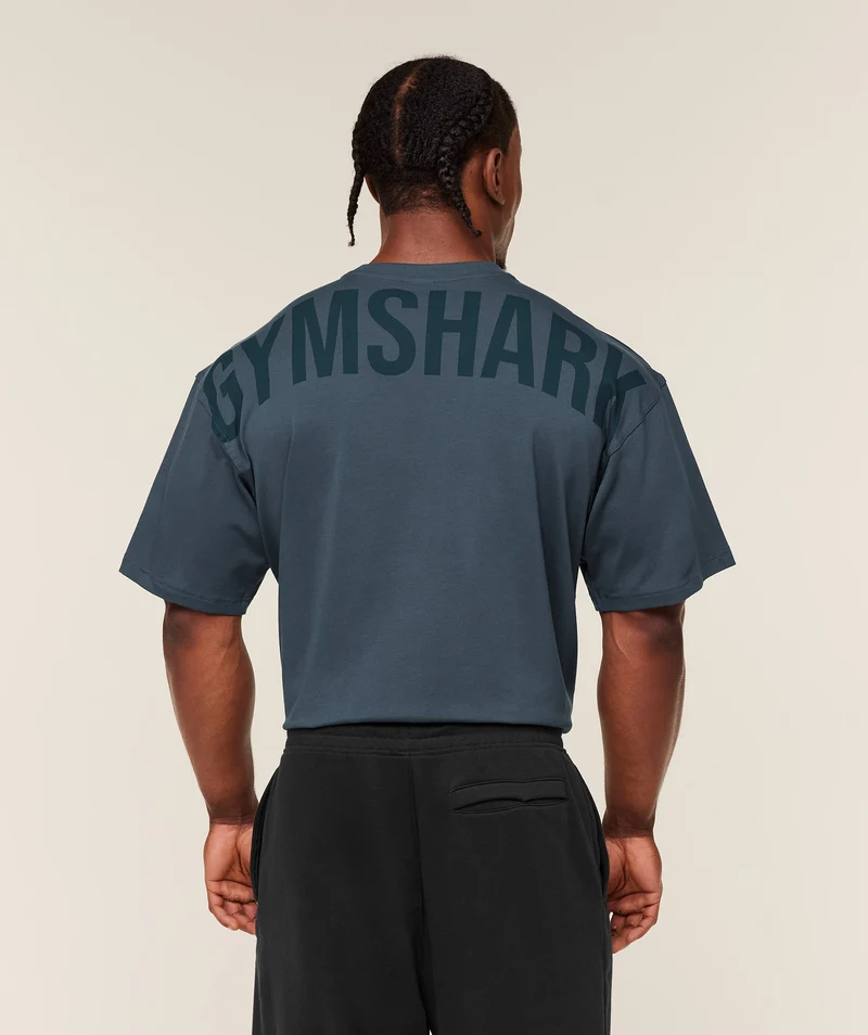 Gymshark Power T-Shirt - Stealth Blue