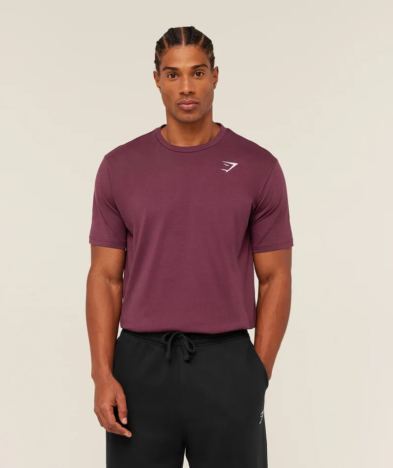 Gymshark Crest T-Shirt - Impact Burgundy