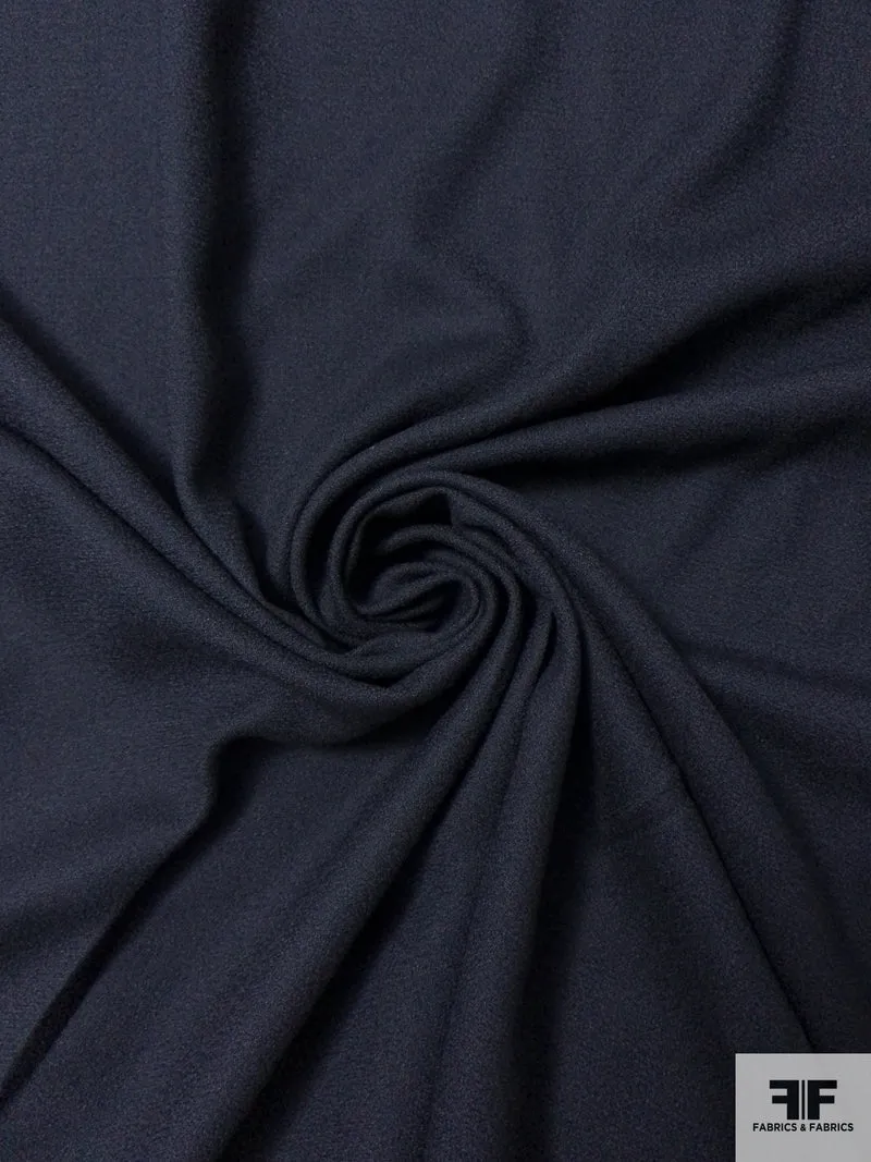 Solid Wool Crepe - Midnight Navy