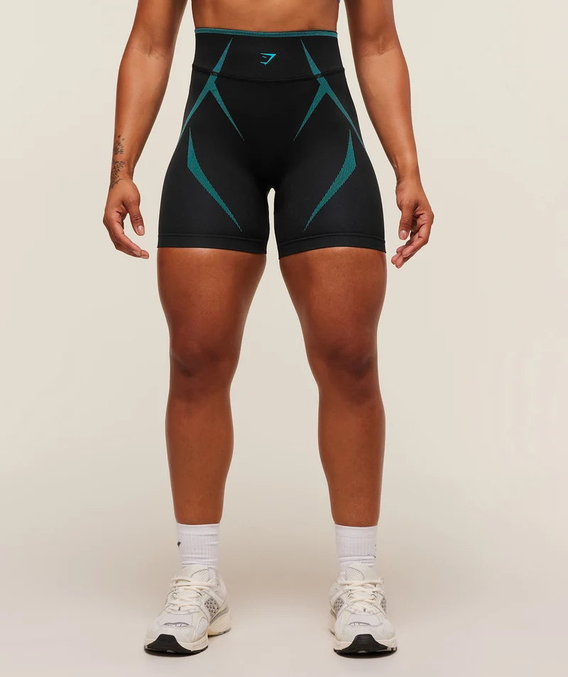 Gymshark Apex Lift Seamless Short - Black/Brand Blue