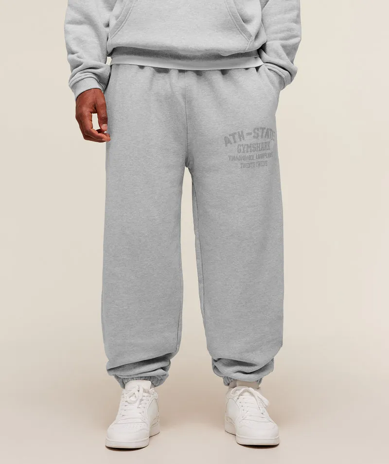 Gymshark Collegiate Joggers - Soft Grey Marl