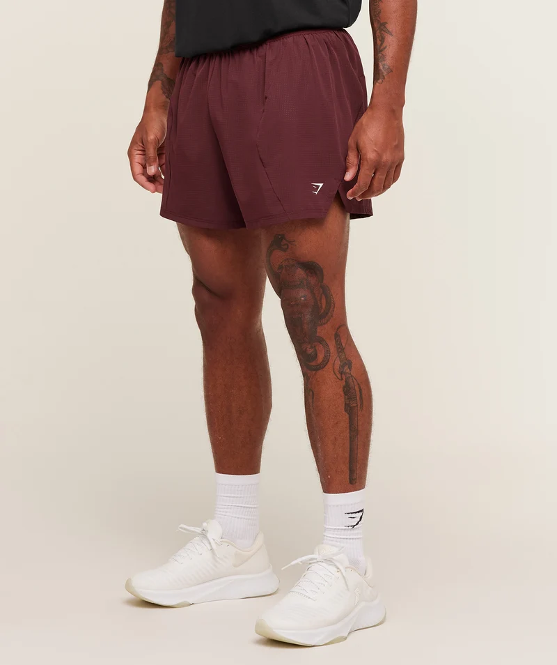 Gymshark Running 5" Shorts - Rich Maroon