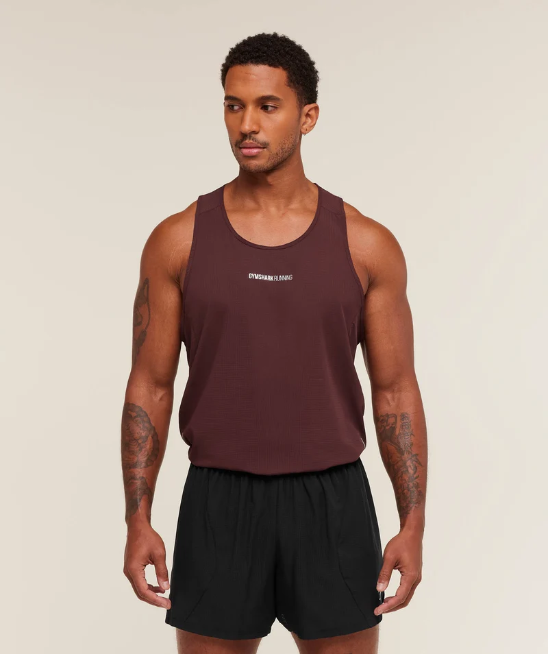 Gymshark Running Tank - Rich Maroon