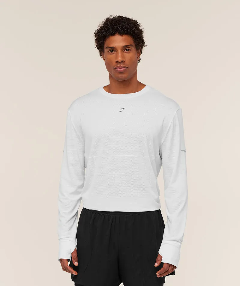 Gymshark Running Long Sleeve T-Shirt - White