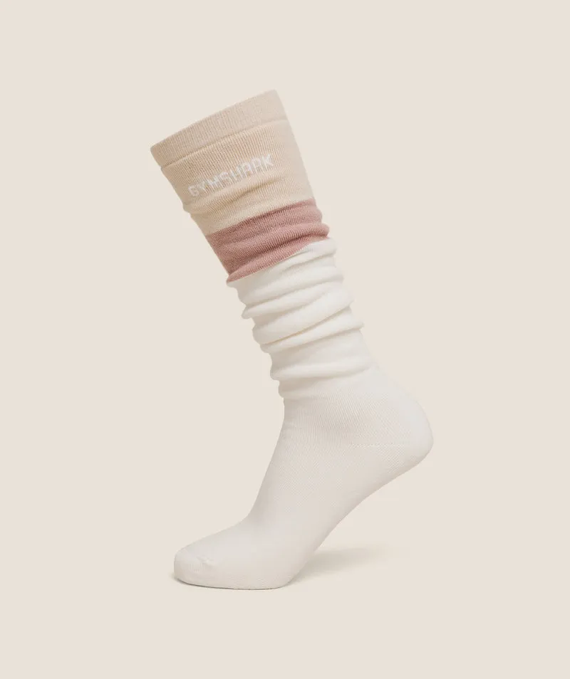 Gymshark Slouch Socks - Soft White