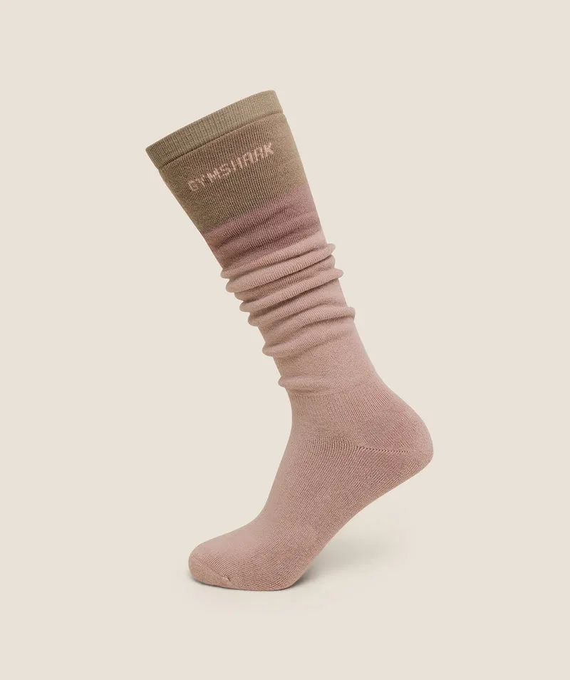 Gymshark Slouch Socks - Muted Pink