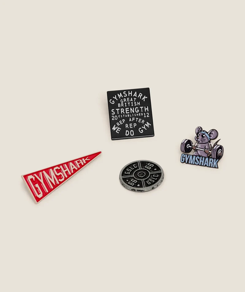 Gymshark GS Enamel Pin 4 Pack - Multi Pack 1