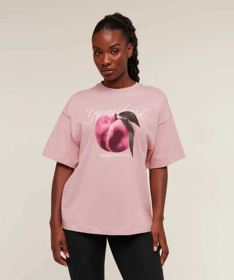 Gymshark Juicy Peach Short Sleeve T-Shirt - Cloud Pink