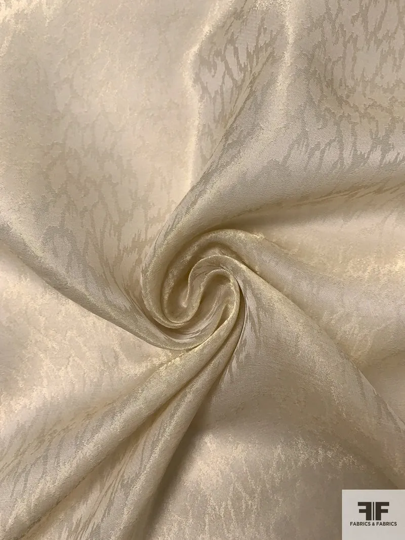 Italian Animal Pattern Stiff Lamé Gauze - Champagne-Gold