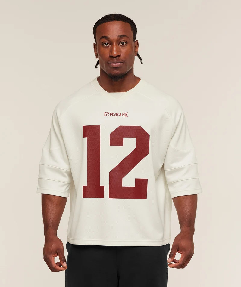 Gymshark American Football Jersey - Soft White