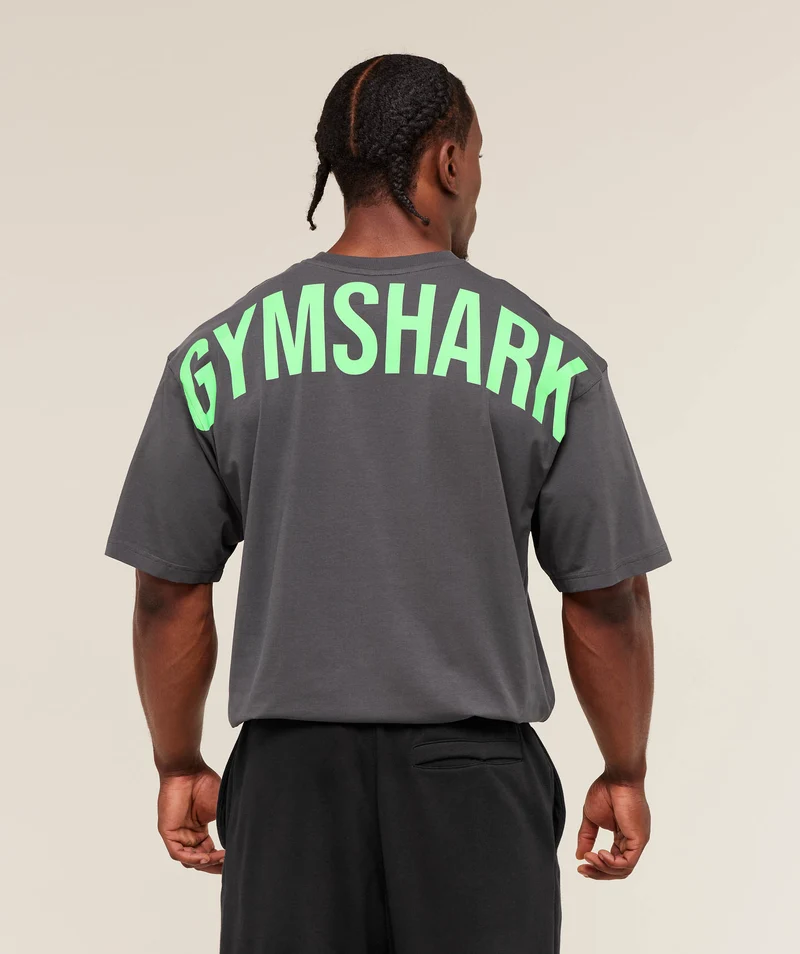 Gymshark Power T-Shirt - Onyx Grey
