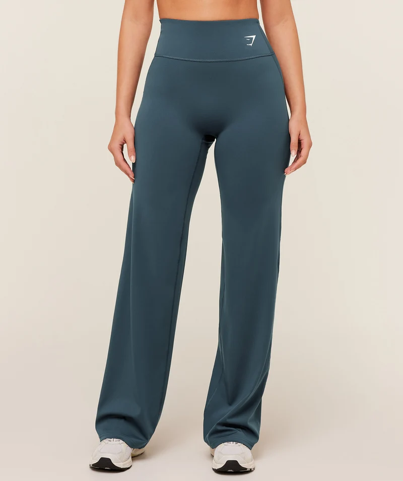 Gymshark Training Straight Leg Regular Leggings - Stealth Blue