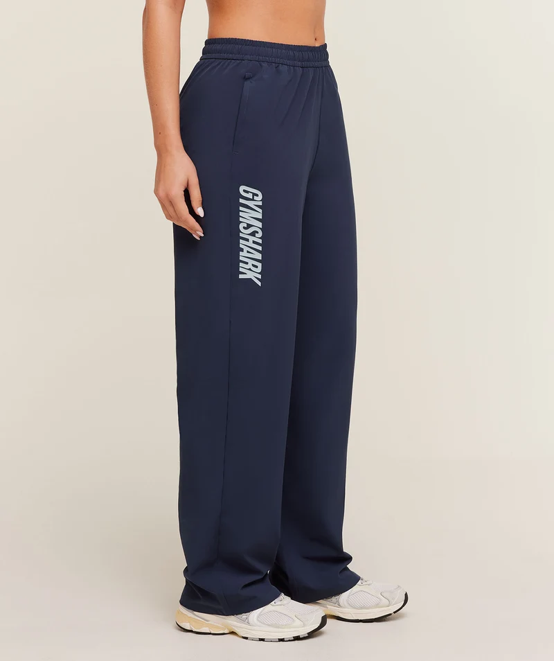 Gymshark Woven Track Straight Leg Pants - Heavy Blue