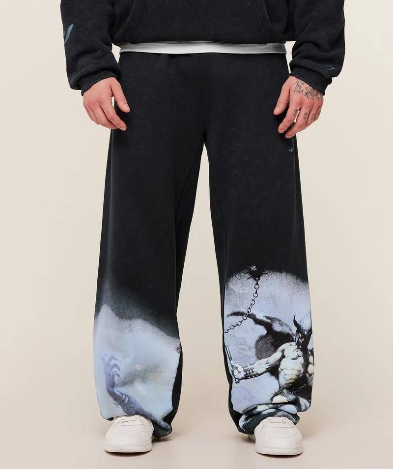 Gymshark Frazetta Graphic Jogger - Black