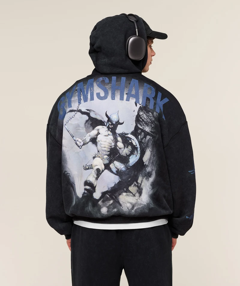 Gymshark Frazetta Graphic Hoodie - Black