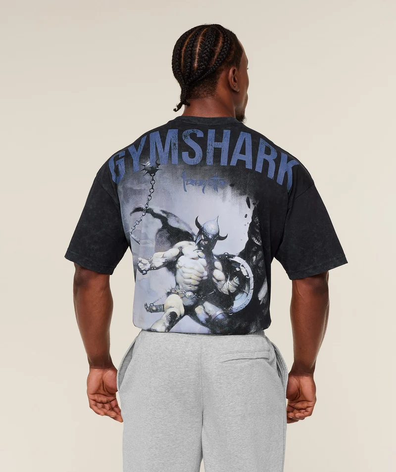 Gymshark Frazetta Graphic T-Shirt - Black