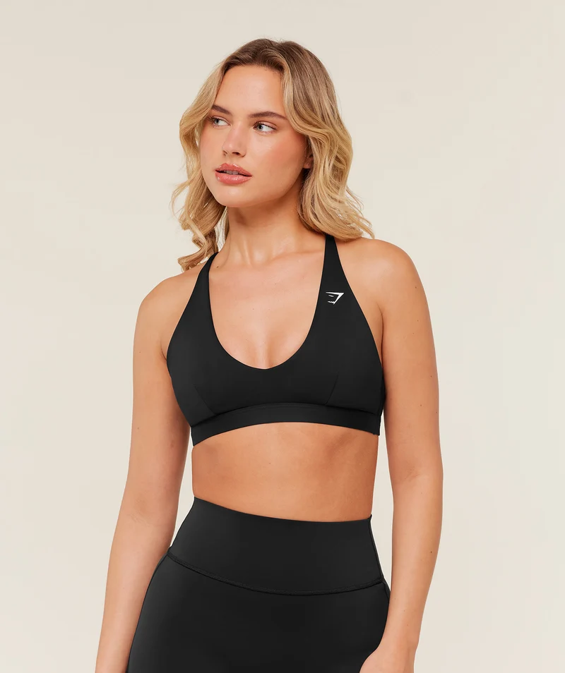 Gymshark Flow Light Support Sports Bra - Black