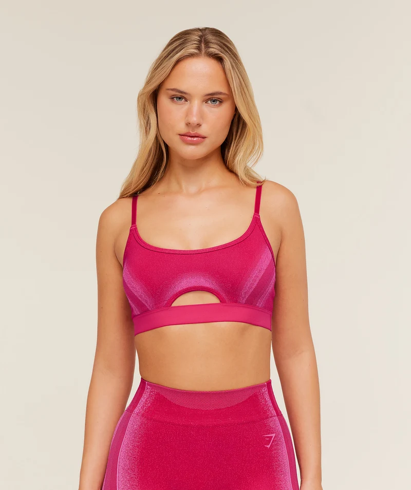 Gymshark Charge Seamless Sports Bra - Build Pink/Fetch Pink