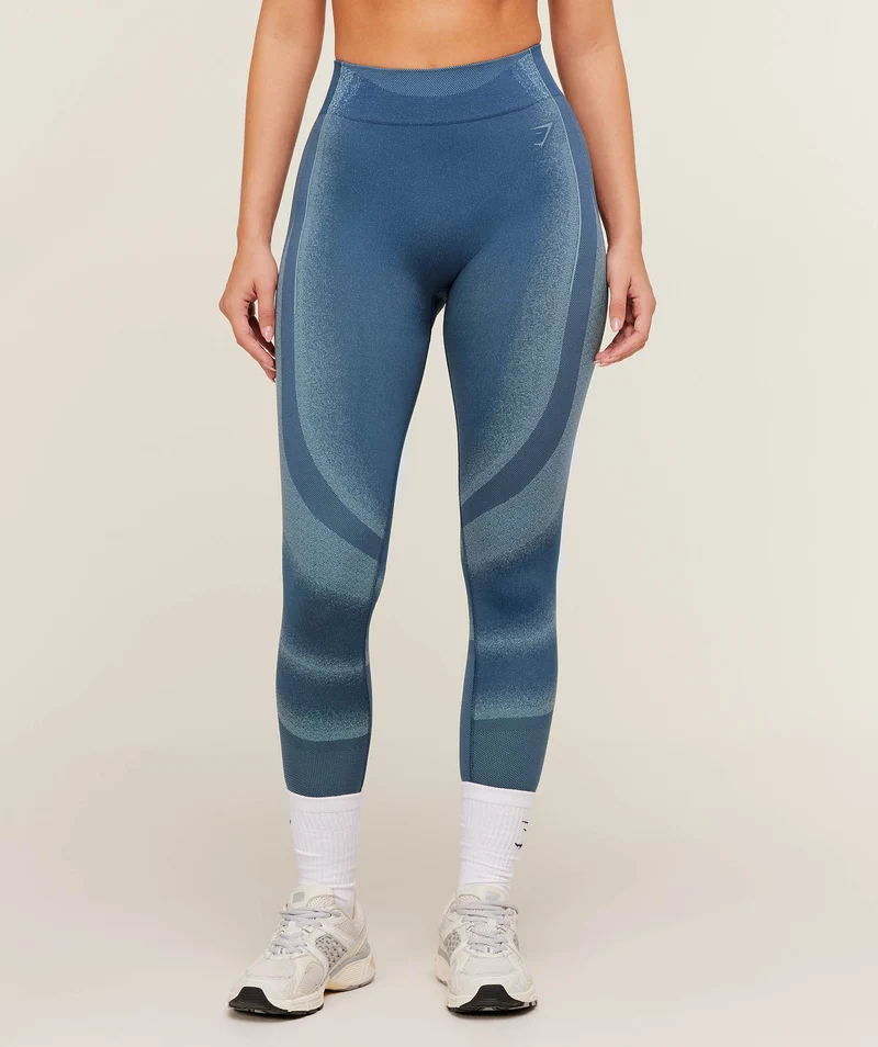 Gymshark Charge Seamless Leggings - Compound Blue/Bench Blue