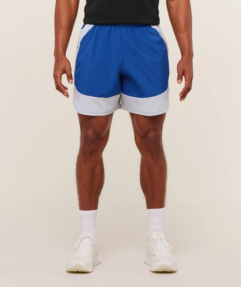 Gymshark Sport 25 Block 7" Shorts - Athletic Blue/Light Grey