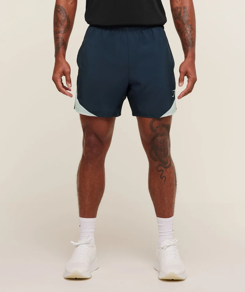 Gymshark Arrival Block 6" Shorts - Navy